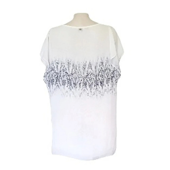 Guess Layered Sheer Lizard Top Loose Indie Sleeze Oversized Coastal Y2K S - Picture 5 of 8